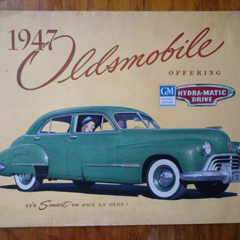 1947 Oldsmobile brosjyre reklame