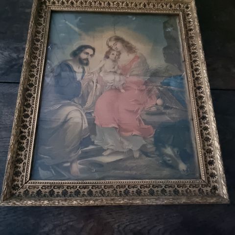 Religiøst bilde Jesus og Maria 50*60 cm stort