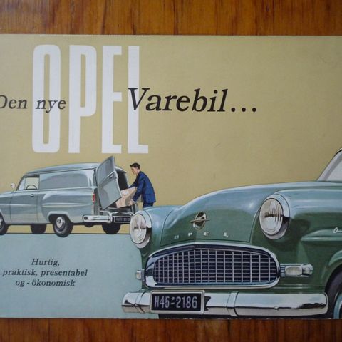Opel Olympia varebil original brosjyre reklame