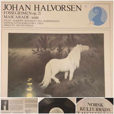 VINTAGE/RETRO LP-VINYL "JOHAN HALVORSEN/FOSSEGRIMEN OP.21 - 1978"