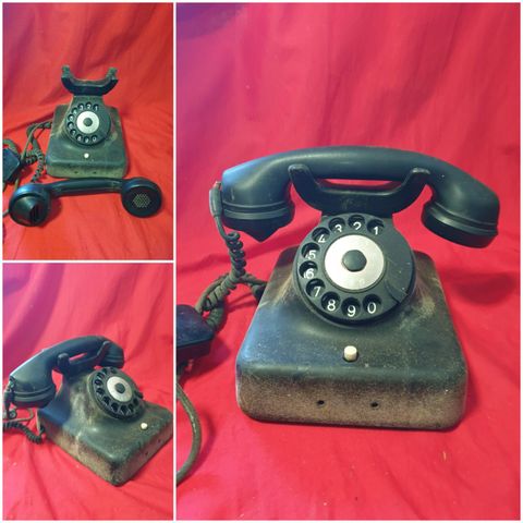 VINTAGE /RETRO GAMMEL "SORT TELEFON "