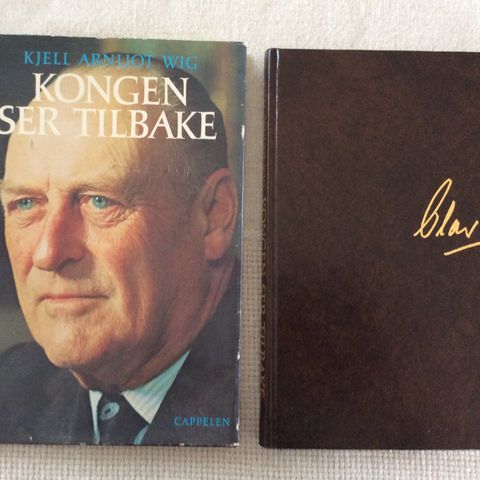 2 makne flotte bøker «KONGEN SER TILBAKE». Kjell A. Wig. 1977,