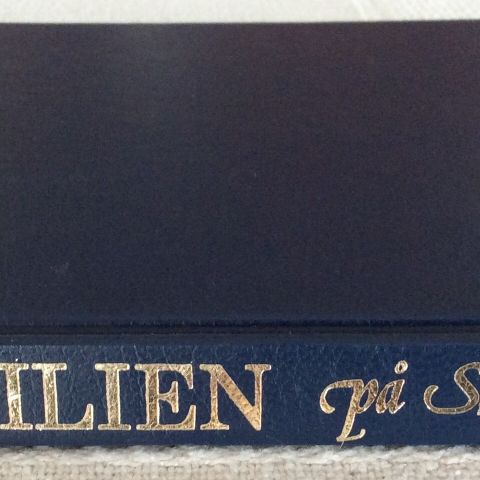 1 eldre flott stor bok «FAMILIEN PÅ SKAUGUM» H. 27,5 cm, B. 20 cm. 221 s. 1989