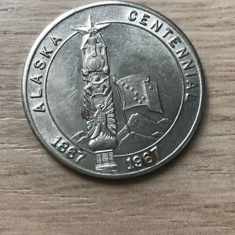 Vintage 1967 Alaska Centennial .Selger for 50kr+ frakt