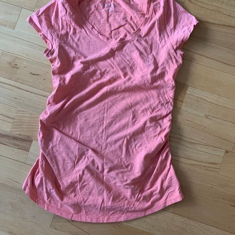 Fersken rosa gravid tshirte i 100% bomull