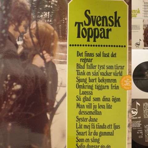 VINTAGE/RETRO LP-VINYL "SVENSK TOPPAR/DET FINNS SOL FAST DET REGNAR ....."