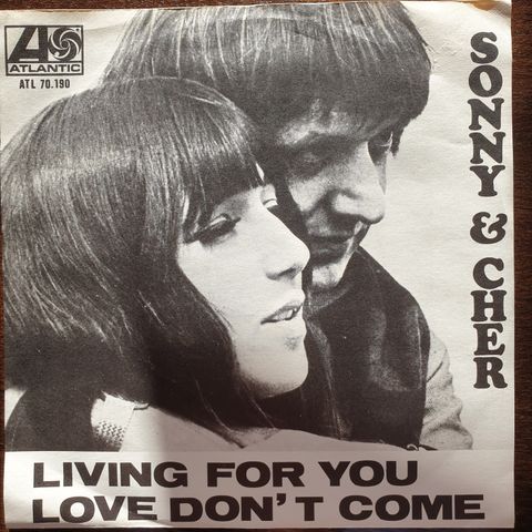 Cher. Sonny & Cher. Singler 7". -60 /-70 årene. 10 stk./forskjellige.