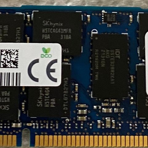 Hynix 16GB DDR-1600 240pin RDIMM PC3L-12800R ECC Registrert minnebrikker