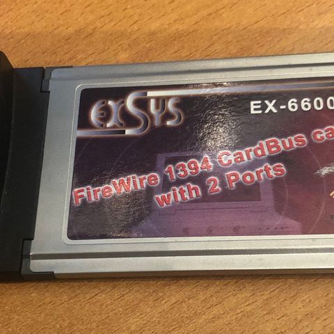Exsys EX-6600E - Firewire 1394A PCMCIA, 2 ports