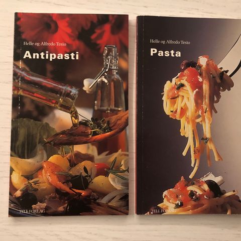 Ubrukt. Kokebøker. Helle og Alfredo Tesio: Antipasta og Pasta