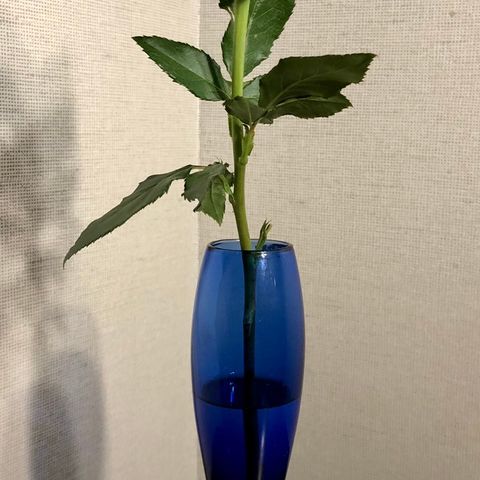 Liten vintage vase fra Hadeland - koboltblå