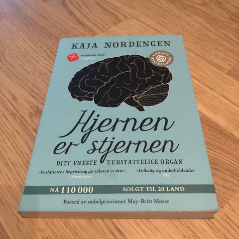 BOK: «Hjernen er stjernen», Kaja Nordengen. Pent brukt, lest kun én gang.