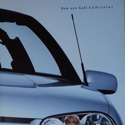 VW Golf Cabriolet norsk brosjyre 1999