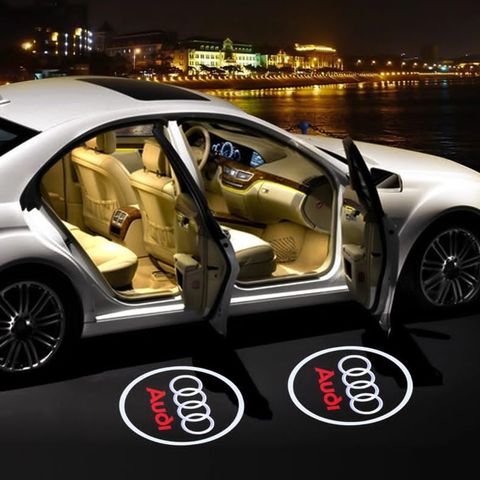 Audi LED Laser Lamp Velkommen lys med Audi logo og en SIRKEL RUNDT!
