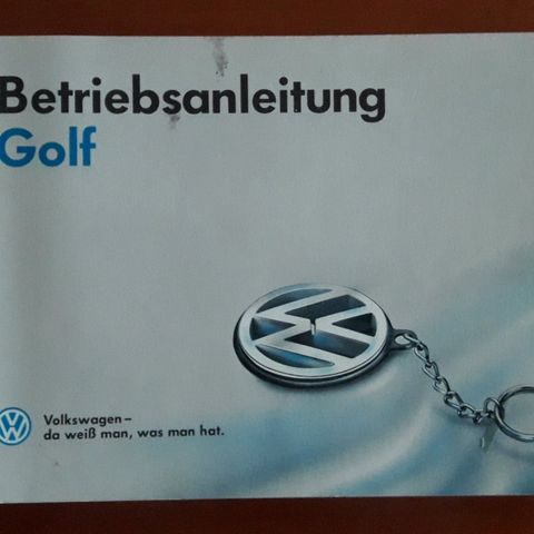 VW Golf 3 Instruksjonsbok  7.94