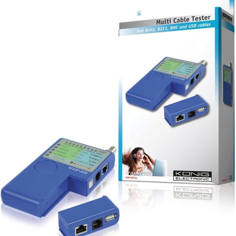 König CMP-RCT21 - PC-/multimediakabeltester (RJ45/USB/COAX)