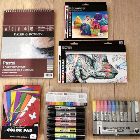 Artist Felt Pens/Brushes, Drawing Pads. Etc