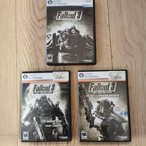 Fallout 3 Games plus Add-on DLC's