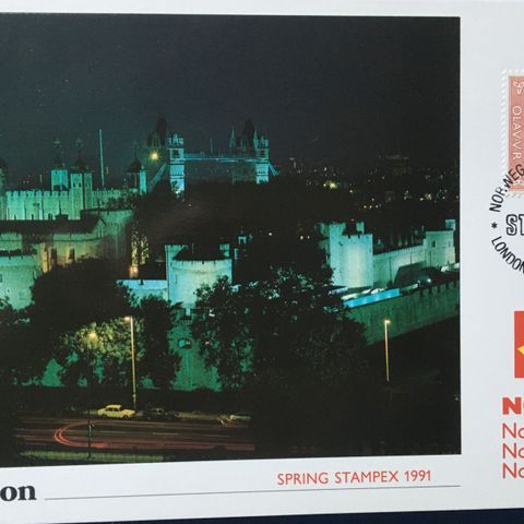 Norge 1991 Postens spesialkort Spring Stampex London 1991  med NK 645