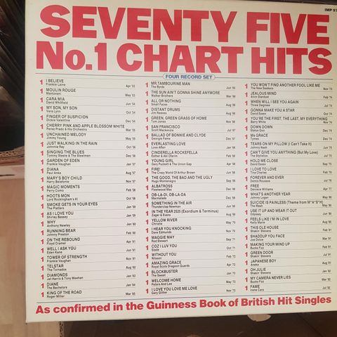 Seventy Five No. 1 Chart Hits - LP-BOKS 4xLP