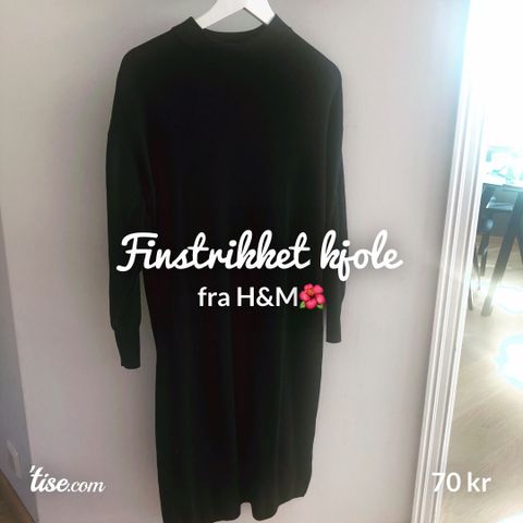 Finstrikket kjole fra H&M