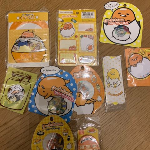 Gudetama : stickers / klistremerke/ note / tape og mm