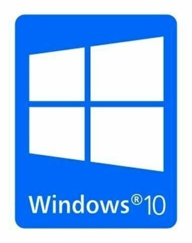 Windows 10 klistremerke 22x16mm Blå 5.stk