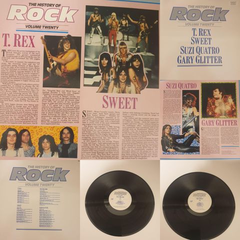 VINTAGE/RETRO LP-VINYL DOBBEL "T.REX - SWEET - SUZI QUATRO - GARY GLITTER "