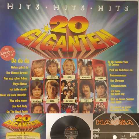 VINTAGE/RETRO LP-VINYL "HITS HITS HITS 20 GIGANTEN "