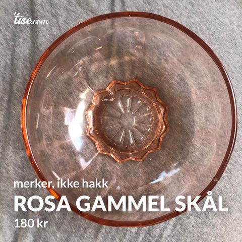 Rosa gammel skål