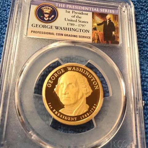 1 $ 2007-S Georg Washington 1 st President of The USA 1789-1797 gradert PCGS 69