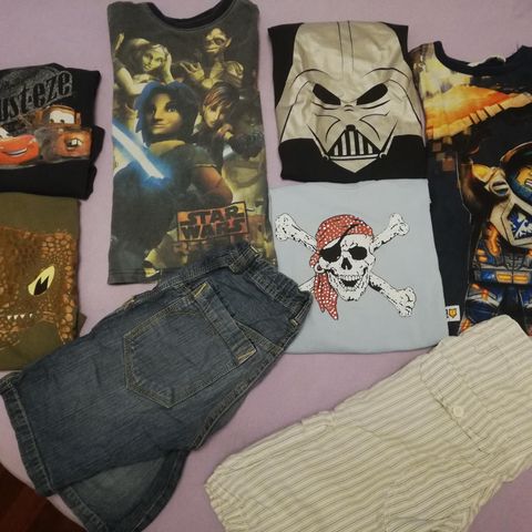 Sommer pakke! Star Wars, OKAIDI, LEGO, Cars, Darth Wader, Ed Hardy str 110/116