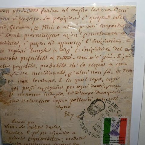 Et håndsignert brev av Giuseppe Mazzini   ITALIA