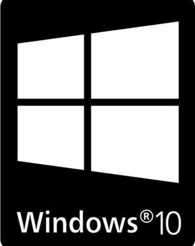 Windows 10 klistremerke 22x16mm Svart 5.stk
