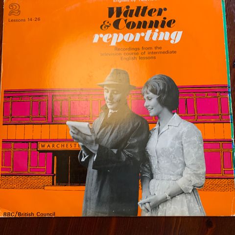 Vintage - Walter and Connie  engelsk kurs på Vinyl og bøker fra 60 tallet