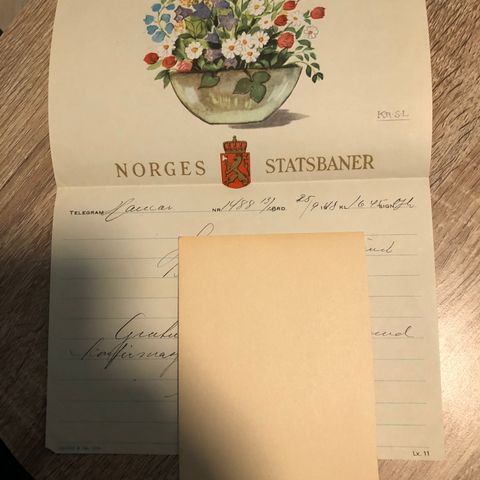 Festblankett m/konvolutt fra 1948 (7)