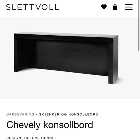 Slettvoll Chevely konsollbord 200 cm