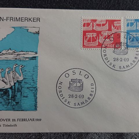 FDC Norsk Filatelistisk Tidsskrift 1969