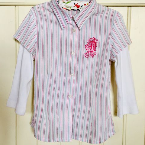 Ny flott skjorte / bluse i størrelse 11-12 år 🌟 med striper og glitter !