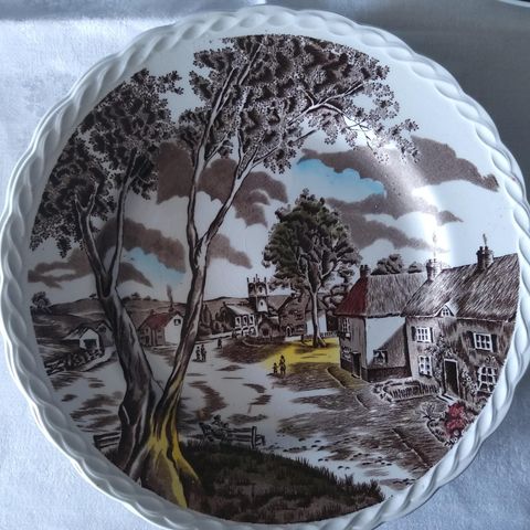 Staffordshire "Sunday Morning" tallerkener 