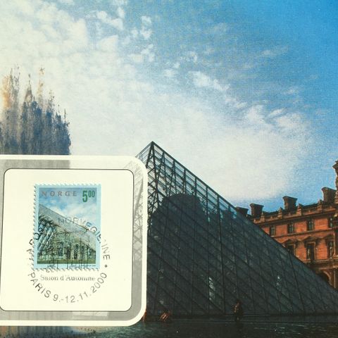 Norge 2000 Postens spesialkort brukt på Salon d'Automne i Paris