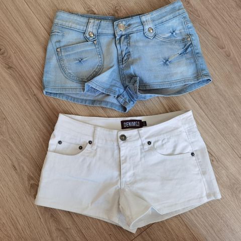 2 stk. Denim shorts str. S