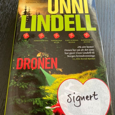 Ubrukt, signert utgave av ‘Dronen’ av Unni Lindell