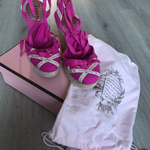 Juicy Couture  Fuksia/Rosa Kilehel sko str 38