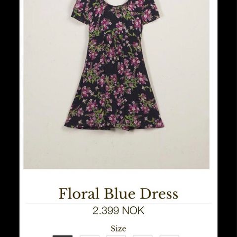 By TiMo Floral blue dress + tilhørende cape/ lett  jakke