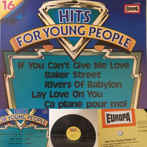 VINTAGE/RETRO LP-VINYL "HITS FOR YOUNG PEOPLE  - 16 "