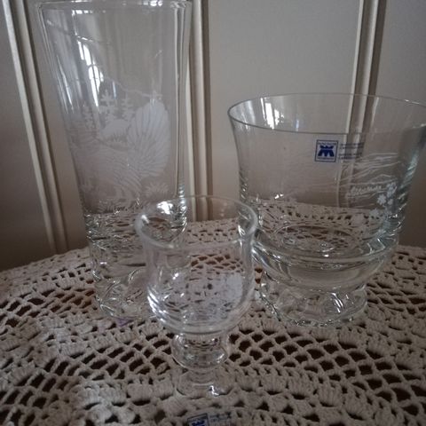 Div. Magnor glass. Villmarksmotiv