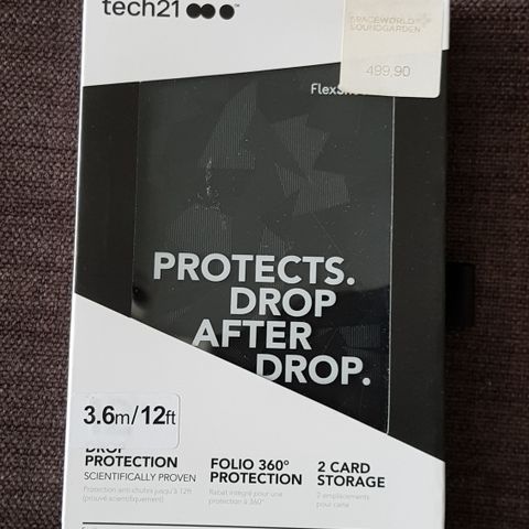 Samsung Galaxy S9+ Tech21 Evo Wallet Flexshock - drop protection