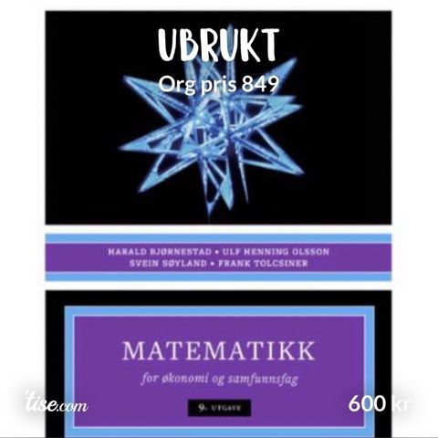 Matematikk for økonomi og samfunnsfag