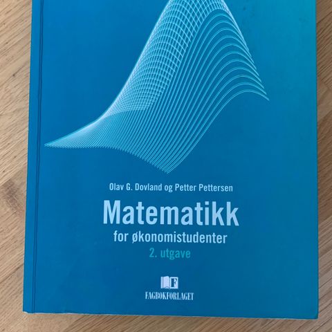 Matematikk for økonomistudenter, 2. utgave